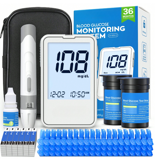 ✨ Limited Time Offer – 50% OFF! ✨Glucose Monitor Kit – 100 Strips & Lancets