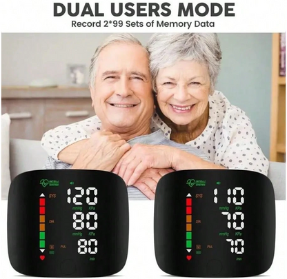 Rechargeable LED Wrist Blood Pressure Monitor - Voice Broadcast