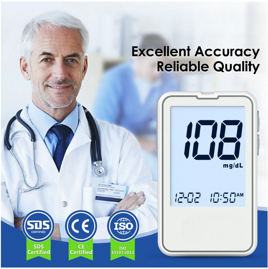 ✨ Limited Time Offer – 50% OFF! ✨Glucose Monitor Kit – 100 Strips & Lancets