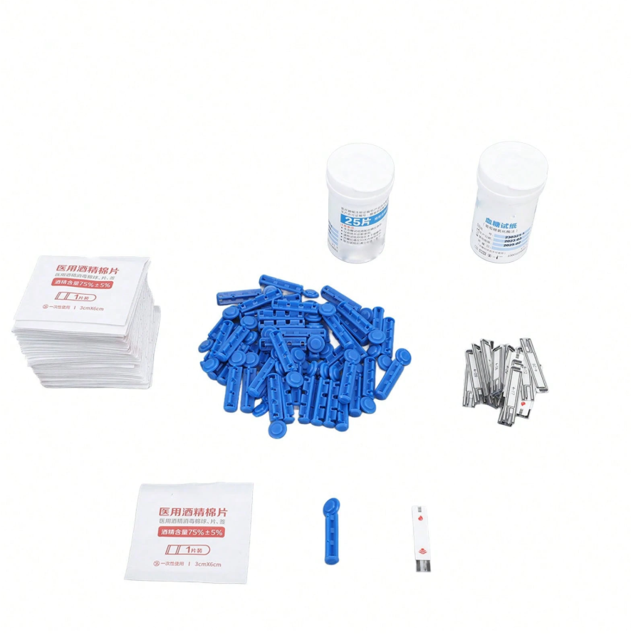 Blood Glucose Monitor Kit with Large Display – 50 Test Strips