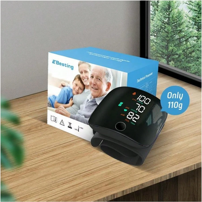 Rechargeable LED Wrist Blood Pressure Monitor - Voice Broadcast