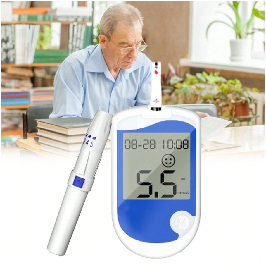 Blood Glucose Monitor Kit with Large Display – 50 Test Strips
